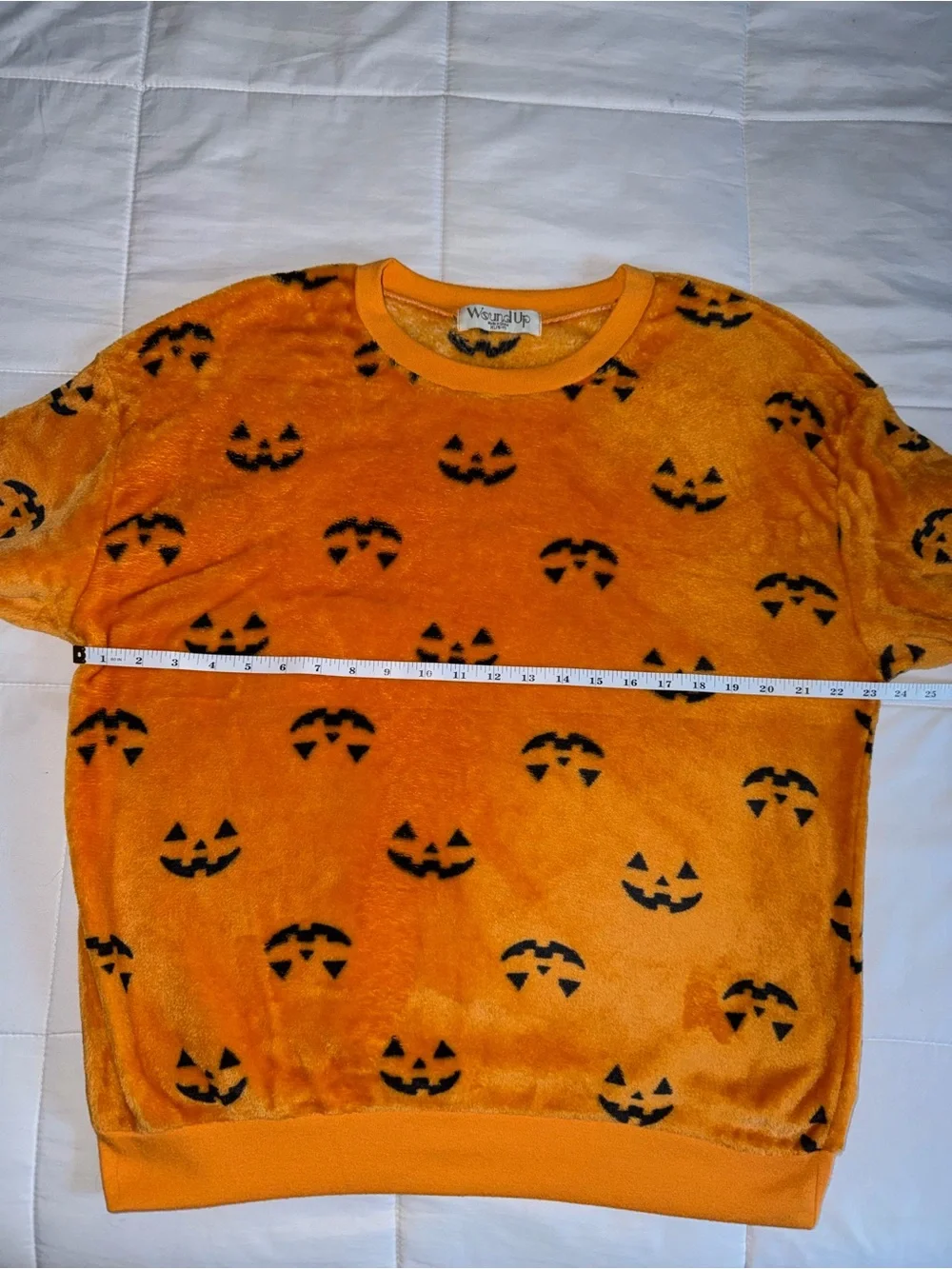 Orange Halloween Jack-O-Lantern Soft Fleece Sweater - XL